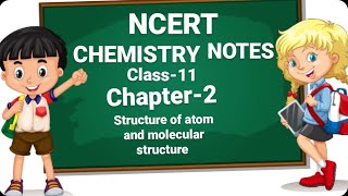 NCERT NOTES class11 chemistry chapter2structure of atom and molecular structure [upl. by Everick]