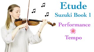 Etude  Suzuki Book 1  in performance tempo [upl. by Flanigan433]