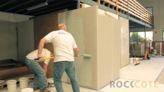 Rendering Cement Sheet and Blueboard Walls with Rockcote [upl. by Iana]