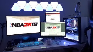 MY 10000 NBA 2K19 GAMING SETUP TOUR [upl. by Hanah299]