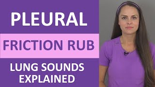 Pleural Friction Rub Lung Sounds Audio Causes  Pleural Rub Breath Sounds NCLEX [upl. by Gasperoni751]