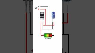 12v to 5v converter 7805 mosfet project shorts pbexperiment [upl. by Akenahc]