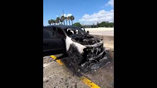 Leonard Fournette escaped injury after his car caught fire while he was driving it [upl. by Salkcin894]