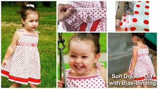 How to sew a Sun Dress  bias binding the Armholes  Sewing Tutorial  Frocks amp Frolics [upl. by Yrrehs]