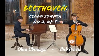 Joaquín Oliva Uberuaga 15  Sebastian Powter  Beethoven  Cello Sonata No 2 en Sol menor Op 5 [upl. by Rush345]