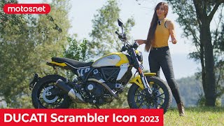 Ducati Scrambler Icon 2023  La nueva generación  Prueba  Test  Review en español 4K  Motosnet [upl. by Laurena640]