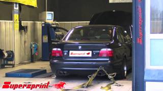 BMW M5 E39 dyno run complete Supersprint Exhaust [upl. by Eniretac]