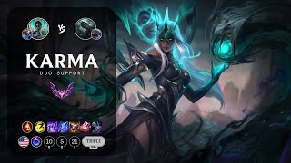 Karma Support vs Senna  NA Master Patch 134 [upl. by Kee324]