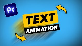 How to Create TEXT ANIMATIONS Premiere Pro Tutorial [upl. by Tadd720]