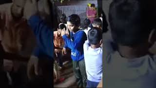 Children dance during Ganesh celebrations [upl. by Nibuz]