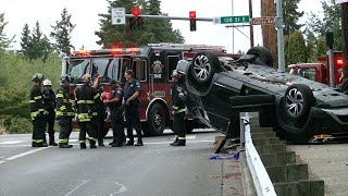 SUV Rollover Accident 128th Street East amp 86th Ave East Puyallup WA [upl. by Thynne]