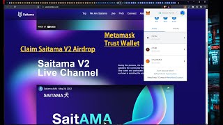 How to Add Saitama Inu V2 to Metamask and Trust Wallet  Claim Airdrop [upl. by Barbuto41]