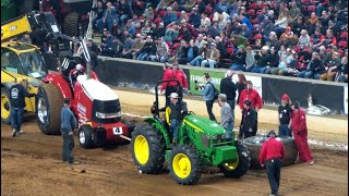 PRO STOCK Pulling tractor loses tire WILD RIDE NFMS Championship tractor pull Louisville Ky 2024 [upl. by Dorthy]