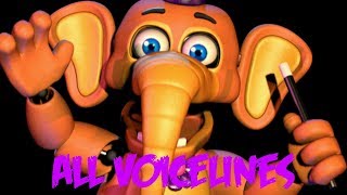 Orville Elephant  All Voicelines with Subtitles  Ultimate Custom Night [upl. by Ahsiniuq]