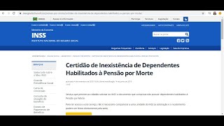 Certidão de inexistência de dependentes habilitados à pensão por morte [upl. by Ballman]