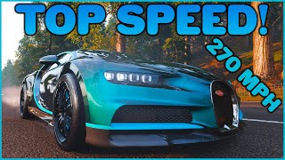 Bugatti Chiron TOP SPEED Fastest top speed tune for 2018 Bugatti Chiron Forza Horizon 4 [upl. by Lillis]