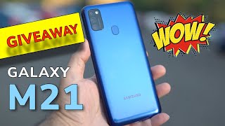 Samsung Galaxy M21 Unboxing 48MP 6000 mAh sAMOLED  wattamonster GIVEAWAY [upl. by Alleacim]