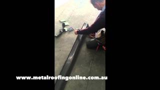 How to Cut COLORBOND® Quad Guttering  Metal Roofing Online [upl. by Euqitsym]