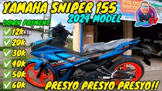 YAMAHA SNIPER 155  2024 MODEL  CYAN COLOR  INSTALLMENT PRICE [upl. by Leo]