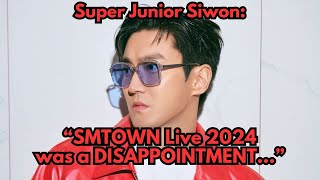 Super Junior Siwon expresses DISAPPOINTMENT for poor camera work at SMTOWN LIVE 2024 SMCU TOKYO [upl. by Ecirtnuahs524]