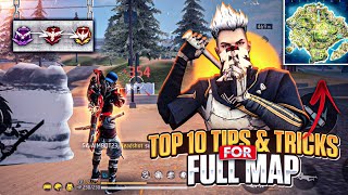 TOP10  GRANDMASTER  SECRET TIPS amp TRICKS FOR FULL MAP  Free fire Rank push Tips [upl. by Cleary]