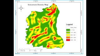 Lineament feature extraction and density mapping by ArcGIS [upl. by Finkelstein]