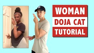 WOMAN DOJA CAT TIKTOK DANCE TUTORIAL EASY STEP BY STEP FOLLOW ALONG TUTORIAL [upl. by Ayekan]