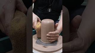 Pottery throwing an enclosed cylinder ￼ [upl. by Ettenyar235]