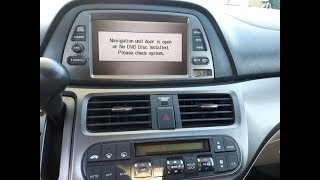 DIY FIX FOR HONDA NAVIGATION GPS NO DVD DISK INSTALLED OR DOOR OPEN ERROR Odyssey Pilot Accord [upl. by Zavala]