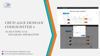 Membuat CRUD Dengan CodeIgniter 4  Ajax 2 Setting CI amp Database Migration [upl. by Brandwein273]