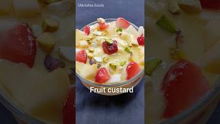 Easy dessertHow to make Fruit custard Fruit salad with custard shorts viral trending [upl. by Hsenid]