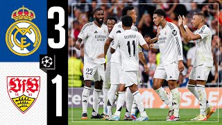 HIGHLIGHTS  Real Madrid 31 Stuttgart  Champions League 202425 [upl. by Legin]