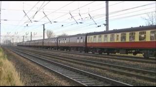 55022 Royal Scots Grey at Copmanthorpe December 2nd 2011 with horn [upl. by Zack]