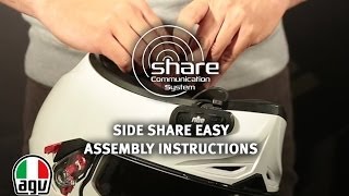 HOW TO assemble AGV Side Share EASY Communication System [upl. by Eseeryt]