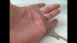 9ct Gold Belcher Chain Round 30quot762cm 3mm Ladies Extra Long Solid [upl. by Gretna]