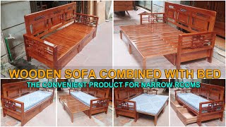 Wooden Sofa Bed The Convenience Product For Narrow Rooms  Do Go 24H [upl. by Akinnor]