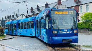 Stagecoach Sheffield SuperTram 116 From Middlewood To Meadowhall [upl. by Rennob]