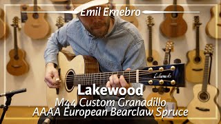 Lakewood M44 Custom Granadillo AAAA European Bearclaw Spruce played by Emil Ernebro  Demo [upl. by Gariepy]