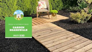 Build a boardwalk style path using MultyDeck  Garden path ideas [upl. by Takeo]