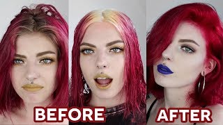 HOW I BLEACH AND DYE MY ROOTS AT HOME  crystal lindy [upl. by Gnen]