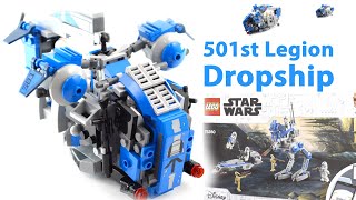 501st Legion Dropship LEGO 75280 Alternative Build  Free MOC Instructions [upl. by Rani]