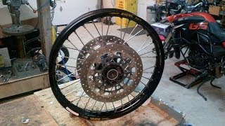 F800GS Front Rim Replacement [upl. by Adniral794]