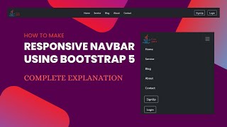 How to Create Responsive Navbar using Bootstrap 5  Bootstrap 5 Tutorial [upl. by Sew632]