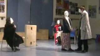 Trestle Masks GCSE Drama Passing focus and clocking the audience [upl. by Ymac]