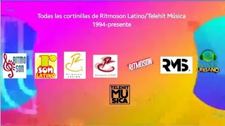 Todas las cortinillas de Ritmoson LatinoTelehit Música Latinoamerica 1994presente [upl. by Elynad]