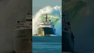 Will It Survive Cruise Ship vs Giant Wave 🌊🚢 CruiseShip scaryocean giantwaves [upl. by Enneire]