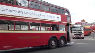 London Trolley Buses leaving Fulwell depot [upl. by Alonso]