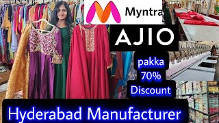 MyntraAjio దరకంటే 70 డిస్కౌంట్Hyderabad big manufacturer for kurtisamp party dressesBsmart [upl. by Nnairda519]