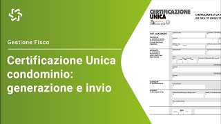 Kipò Fisco generazione e invio della Certificazione Unica del condominio [upl. by Ludwig]