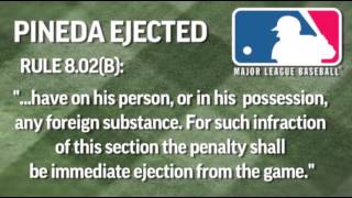 Yankees Pineda Suspended 10 Games for Pine Tar [upl. by Aziza]